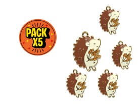 Dije Esmaltado Erizo x 5 unidades